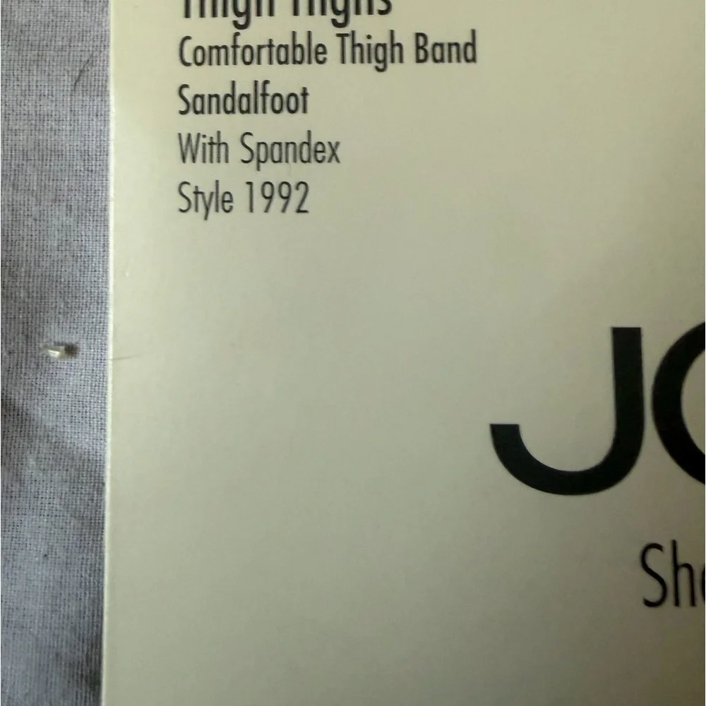 Jockey For Her Small/Medium Almond Thigh Highs Sandalfoot Nylons Pantyhose